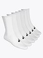 ASICS 6 Pack Crew Sock White