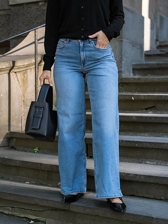 Only Madison Blush High Waist Wide Denim Light Blue Denim