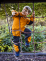 Bergans Lilletind Kids Coverall Cloudberry Yellow / Dark Shadow Grey