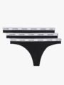 Calvin Klein 3 Pack Thong Black