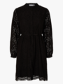 Selected Femme Tatiana Long Sleeve Short Embr Dress Black