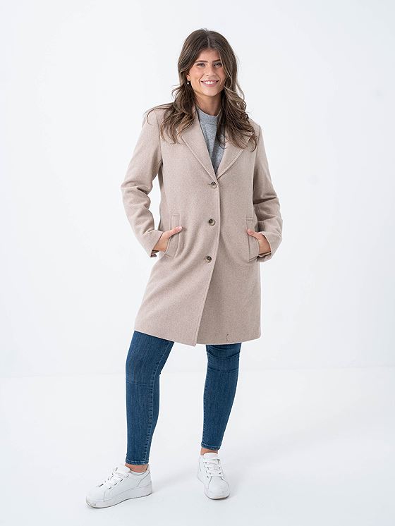 Selected Femme New Alma Wool Coat Sandshell