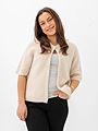 Selected Femme Sia Ras 2/4 Rib Knit Cardigan Birch Melange