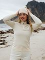 Twentyfour Aurora Oda Ull Half Zip Gråhvit