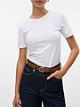 Vero Moda Lulu Short Sleeve Top Bright White