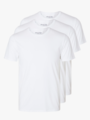 Selected Homme Roland Short Sleeve O-Neck 3-Pack Tee Bright White