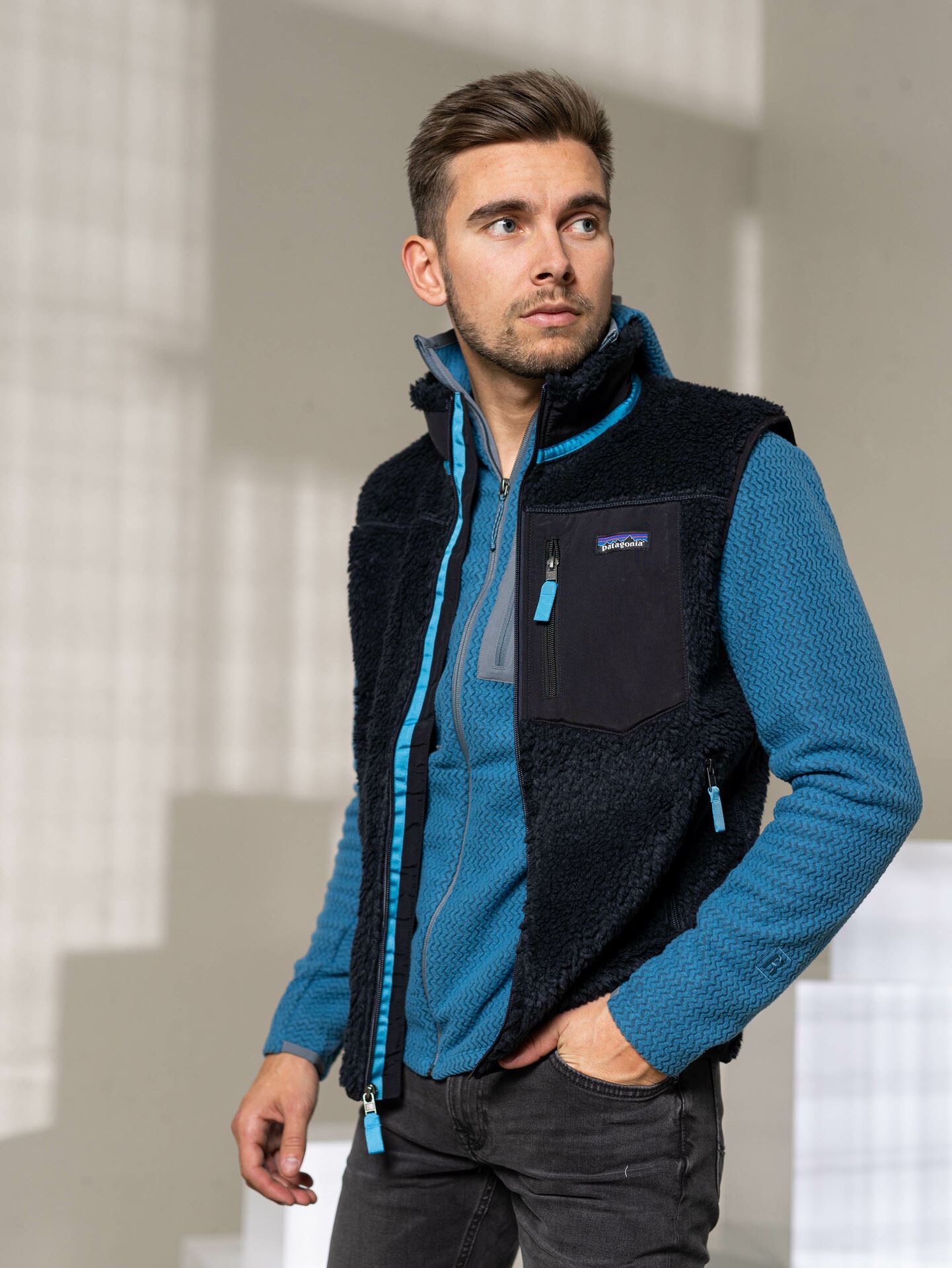 Patagonia M's Classic Retro-X Vest - Blå | Getinspired.no