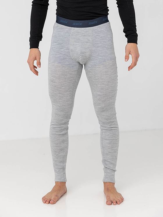Swix RaceX Merino Pants Light Grey Melange / Dark Navy