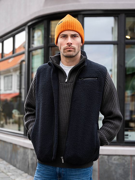 Twentyfour Finse Sherpa Vest Skyggesort