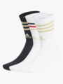 adidas 3-Stripes Crew Sock 3PK White/Black/White