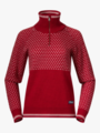 Bergans Alvdal Wool Half Zip Red / Vanilla White