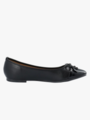 Bianco Celine Ballerina Toecap Faux Leather Black