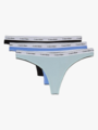 Calvin Klein 3 Pack Thong Sterling Blue/Black/Glacier