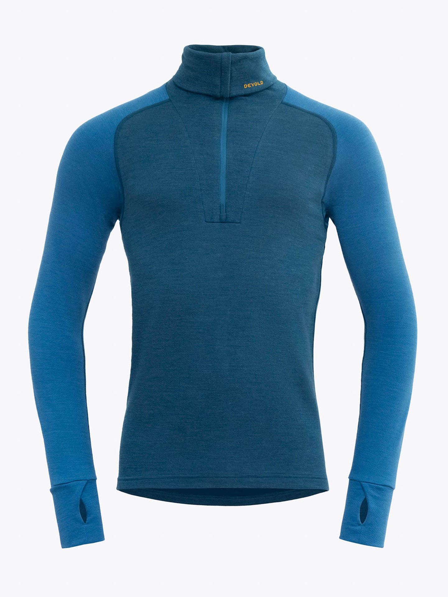 Devold Expedition Merino Silk Zip Man - Herre - Blå - M