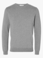 Selected Homme Berg Crew Neck Medium Grey Melange