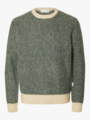 Selected Homme Rai Long Sleeve Knit Crew Neck Green Gables