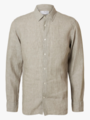 Selected Homme Reg Kylian Linen Shirt Long Sleeve Classic Vetiver