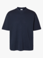 Selected Homme Loose Oscar Short Sleeve O-Neck Tee Sky Captain