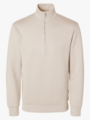 Selected Homme Emanuel Soft Zip High Neck Sweat Pure Cashmere