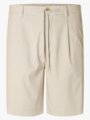 Selected Homme Regular-Leroy Pleat Shorts Light Sand Melange