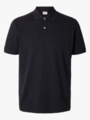 Selected Homme Paul Jaquard Short Sleeve Polo Sky Captain