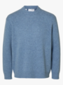 Selected Homme Reuben Long Sleeve Knit Relaxed Crew Neck Oceana Melange