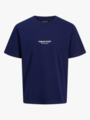 Jack and Jones Junior Vesterbro Tee Short Sleeve Crew Neck Junior Ocean Cavern