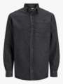 Jack and Jones Creek Shirt Long Sleeve Black Denim