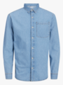 Jack and Jones Creek Shirt Long Sleeve Blue Denim Light Blue