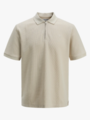 Jack and Jones Austin Zip Polo Short Sleeve Moonbeam Classic