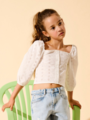 Kids Only Pilea 3/4 Embroderie Anglaise Shirt Woven Cloud Dancer