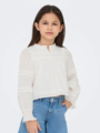 Kids Only Esther Long Sleeve Ladder Tape Top Woven Cloud Dancer