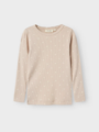 Lil- Atelier Gago Long Sleeve Slim Top Turtledove Flower