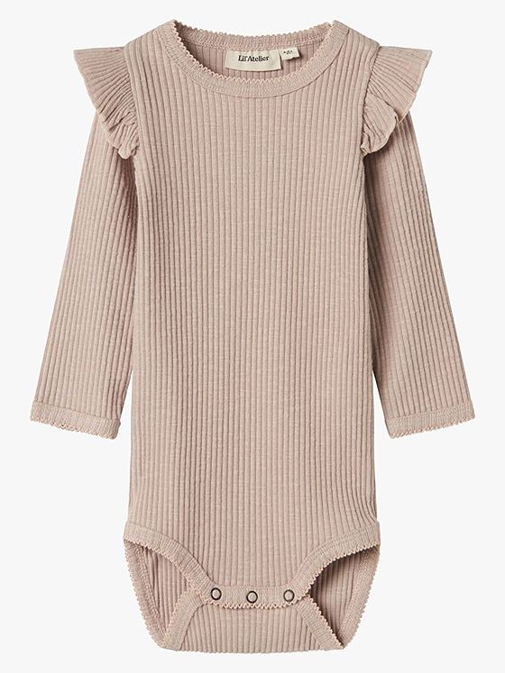 Lil- Atelier Raja Sao Long Sleeve Slim Body Shadow Gray