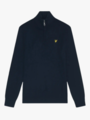 Lyle & Scott Cotton Merino Quarter Zip Jumper Dark Navy