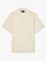 Mads Nørgaard Texture Kenji Shirt Short Sleeve Vanilla Ice