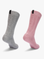 Northug Raggsock 2-pack Grey Melange / Pink