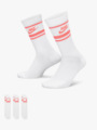 Nike Crew Essential Stripe Socks White / Hot Punch