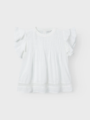 Name It Faride Short Sleeve Top Bright White