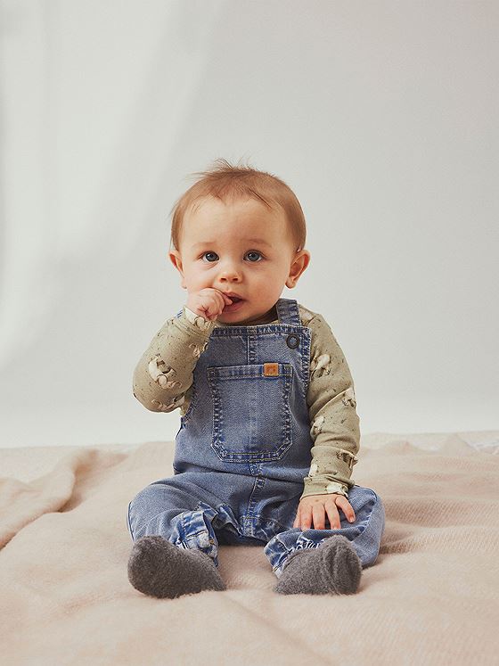 Name It Alvin Baggy Denim Overall Medium Blue Denim