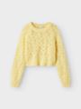 Name It Tiksina Long Sleeve Short Knit Pastel Yellow