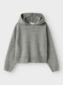 Name It Ballade Long Sleeve Short Boxy Knit Grey Melange