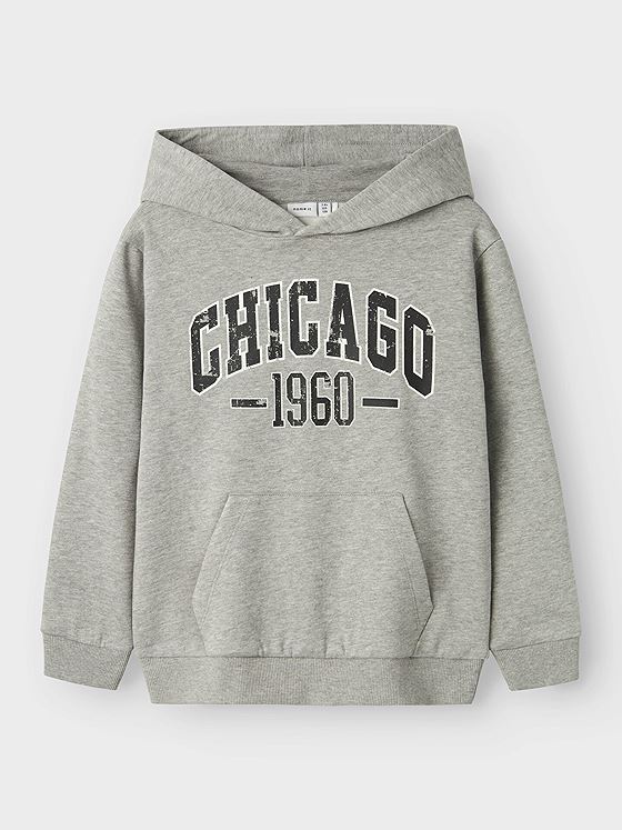 Name It Teddy Long Sleeve Sweat Brushed Grey Melange