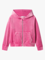 Name It Ulone Long Sleeve Velour Cardigan Phlox Pink