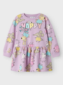 Name It Fira Peppa Sweat Dress Unbrushed Orchid Bloom