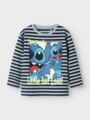 Name It Fabron Stitch Long Sleeve Top Celestial Blue