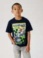 Name It Mus Minecraft Nreg Short Sleeve Top Navy Blazer