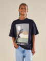 Only & Sons Jr Artsy Life Short Sleeve Oversized Printed Tee Night Sky Palm