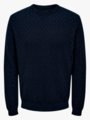 Only & Sons Kalle Reg Struc Crew Knit Dark Navy