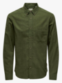 Only & Sons Gudmund Slim Solid Shirt Forest Night